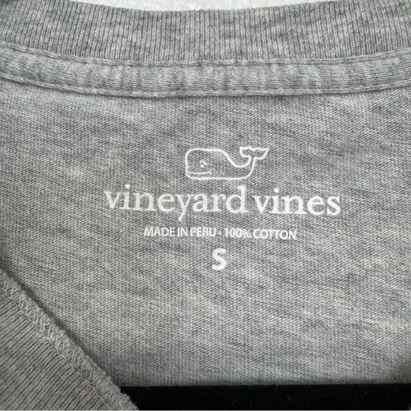 Vineyard Vines Long Sleeve Pocket Tee Men's Small Gray Flag Lacrosse Americana‎ - Picture 8 of 12
